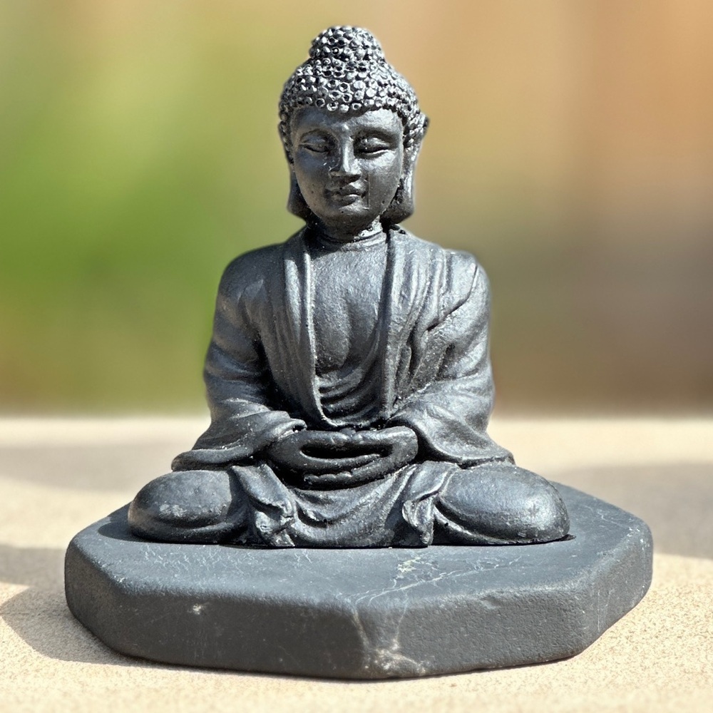 Serene Black Buddha Statue